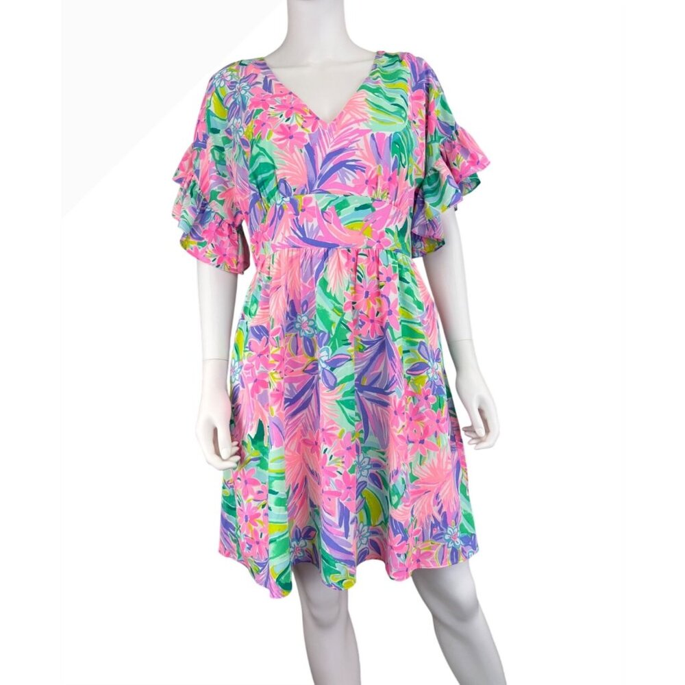 Lilly Pulitzer It Was All A Dream V-Neck Flutter Dress